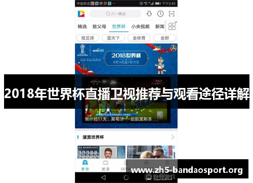 2018年世界杯直播卫视推荐与观看途径详解